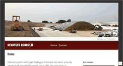 Desktop Screenshot of dekrygerconcrete.com